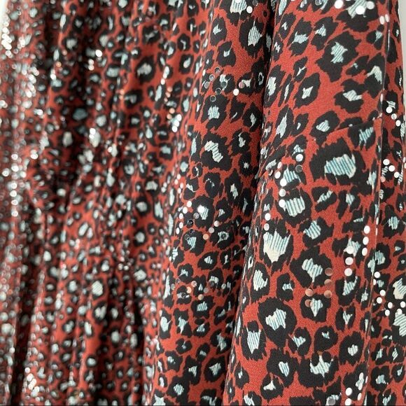 Sabina Musayev Kendra Animal Print Flowy Dolman Sleeves Maxi Dress with Pockets - Picture 5 of 9